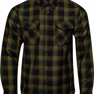 DIXXON MENS ELM ST STREET 2.0 RED GREEN FLANNEL SOLD OUT XL BUTTON SHIRT